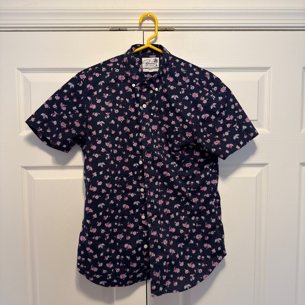 Bonobos Riviera Short Sleeve Shirt Tailored Fit Medium